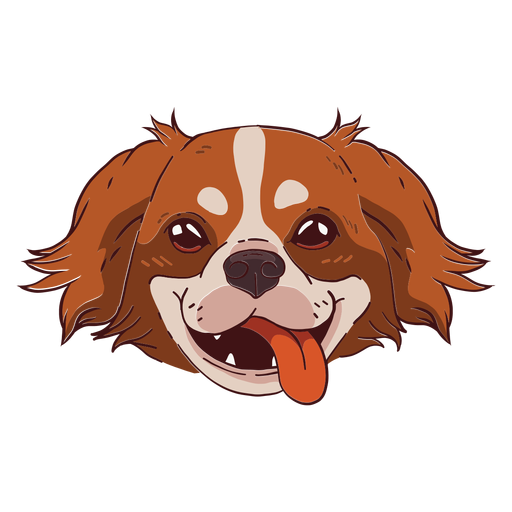 Cute dog smiling illustration