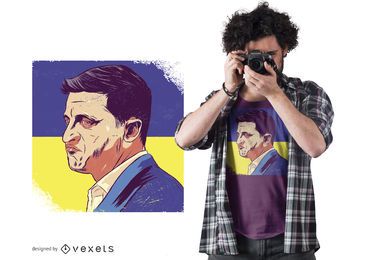 Diseño de camiseta de presidente de Ucrania Diseño de camiseta de presidente de Ucrania