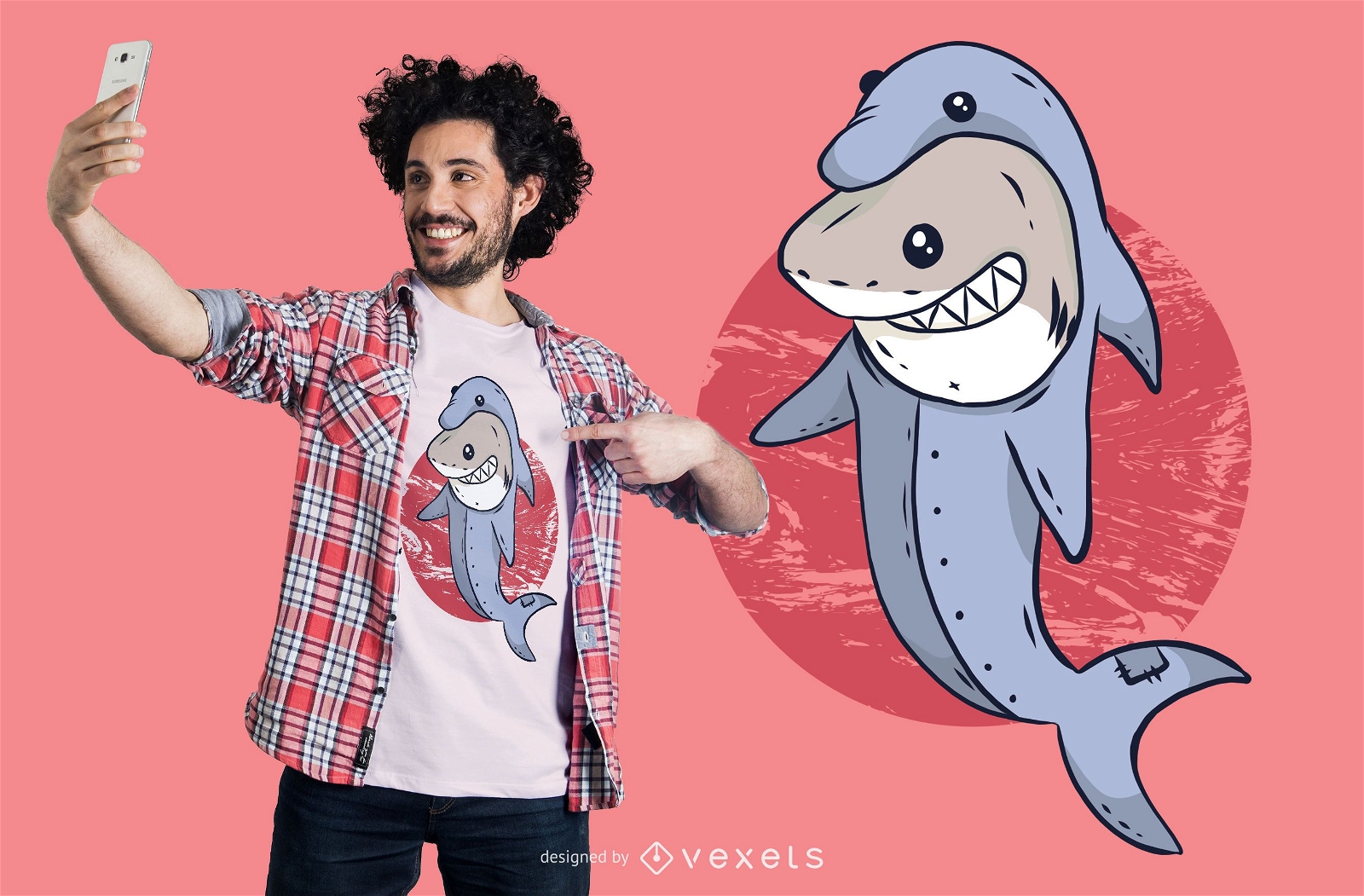 Design de camisetas Shark Dolphin