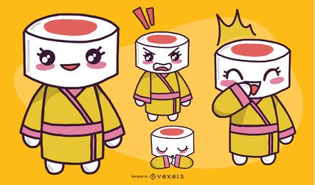 Weibliche Sushi-Figur Weibliche Sushi-Figur