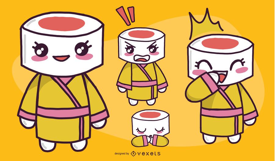 Female Sushi Character Female Sushi Character