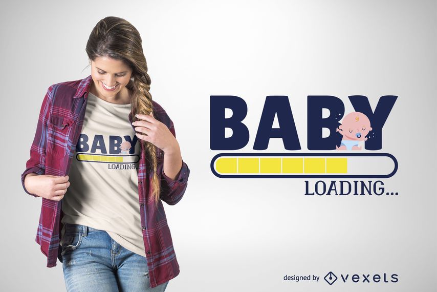 Baby loading t-shirt design Baby loading t-shirt design