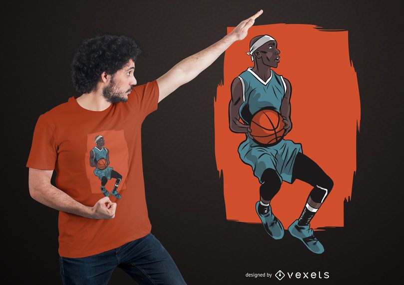 Basketball player t-shirt design Basketball player t-shirt design
