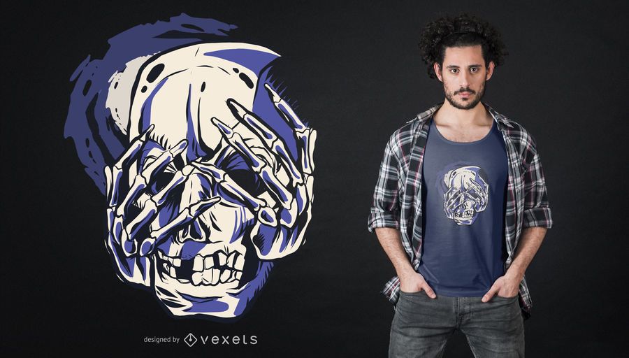 Grieving Skull T-shirt Design Grieving Skull T-shirt Design