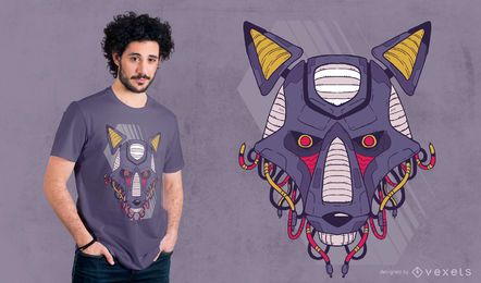 Robotic Wolf t-shirt design Robotic Wolf t-shirt design