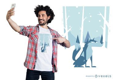 Winter Wolf T-shirt Design 