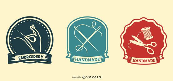 Handmade and Embroidery Badges Set Handmade and Embroidery Badges Set