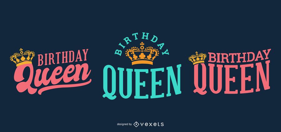Conjunto de letras de rainha de aniversário Conjunto de letras de rainha de aniversário