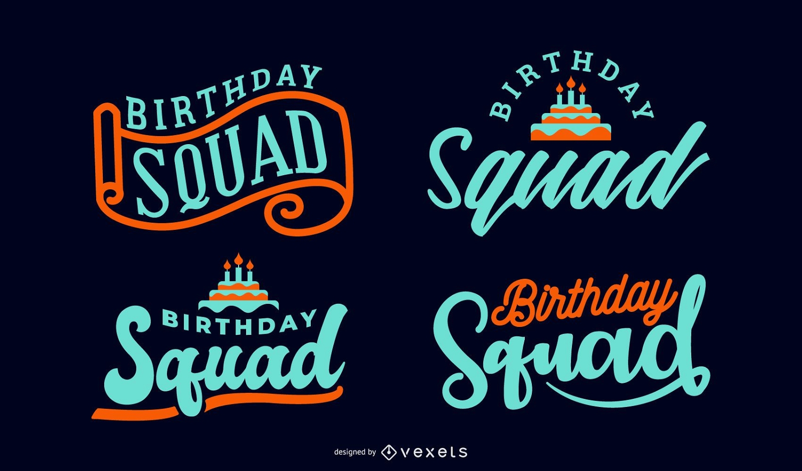 Birthday Squad Lettering Set