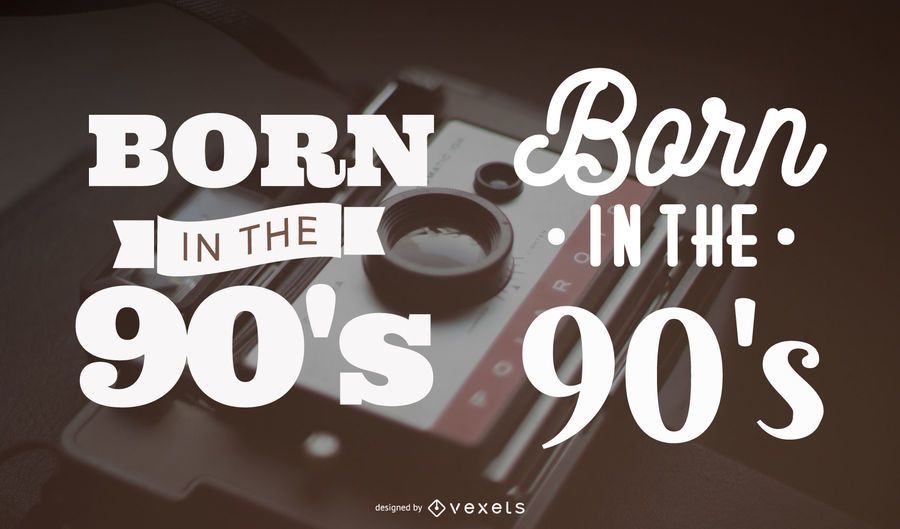 Born in the 90's lettering set Born in the 90's lettering set