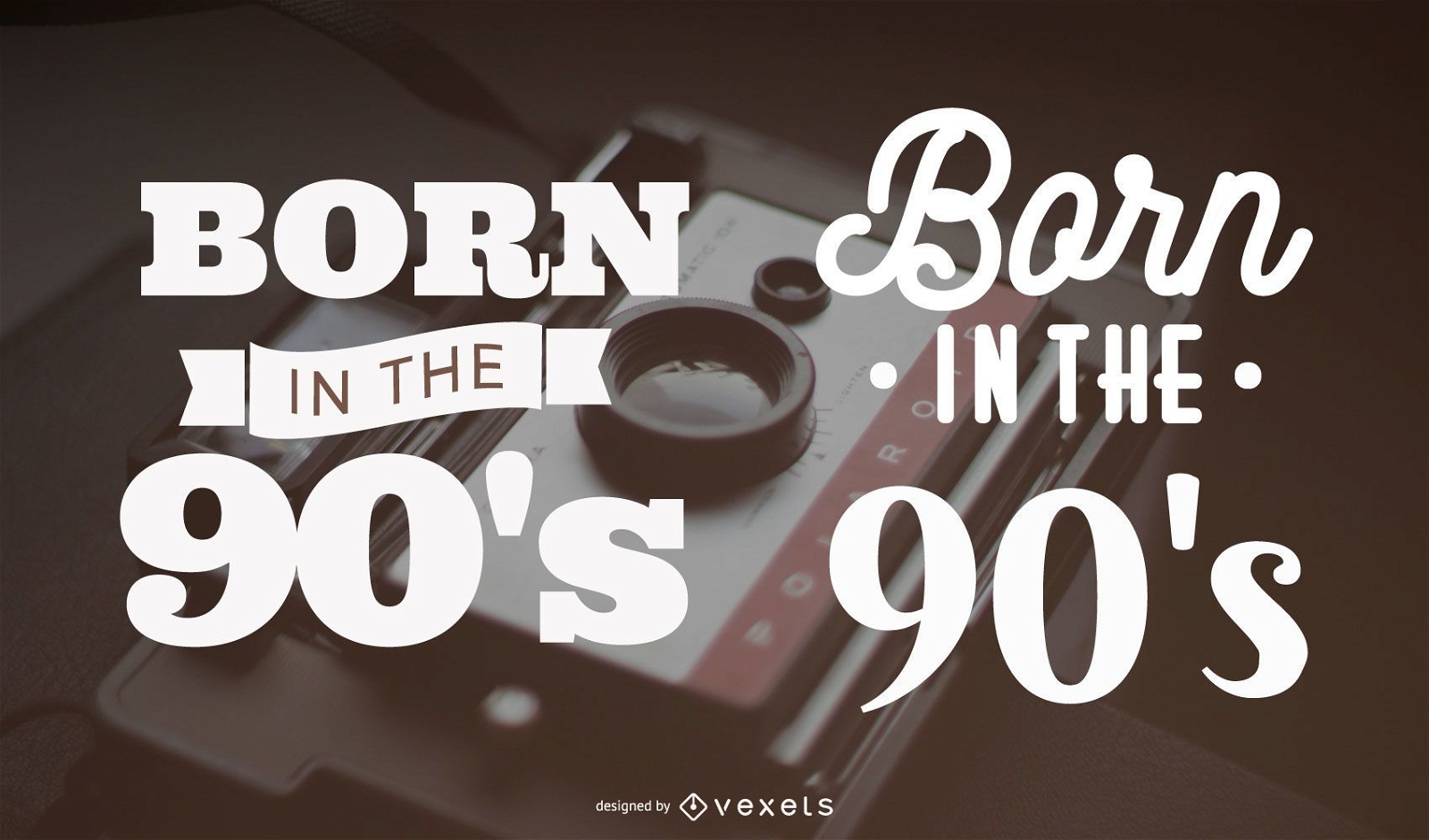 Born in the 90's lettering set