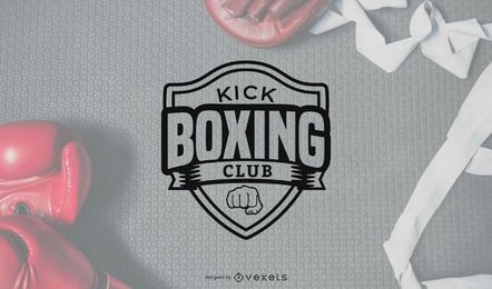 Kick Boxing Logo Vector