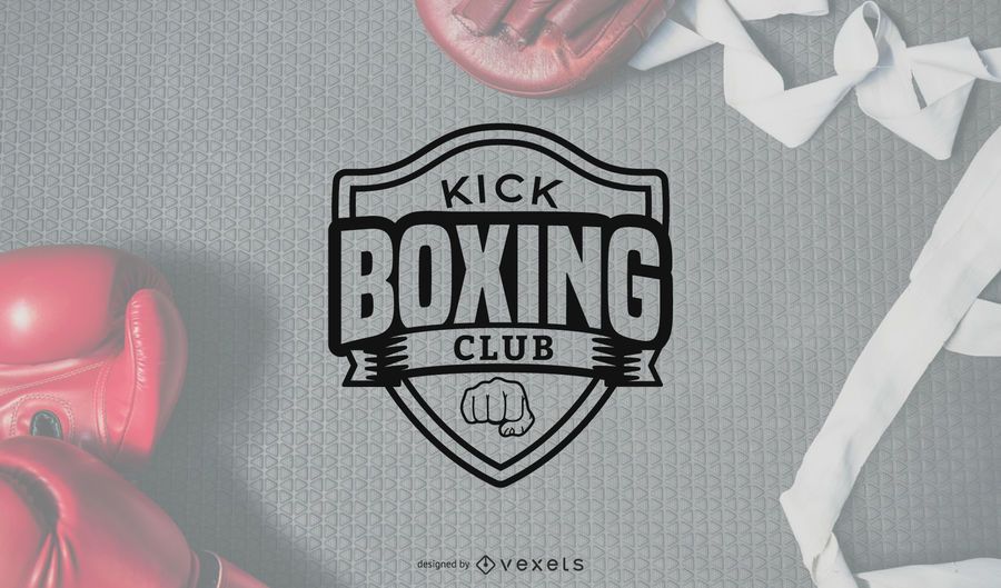 Vector de logotipo de kick boxing Vector de logotipo de kick boxing