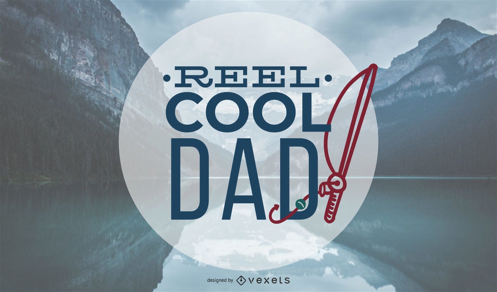 Fishing Dad Title Vector Design