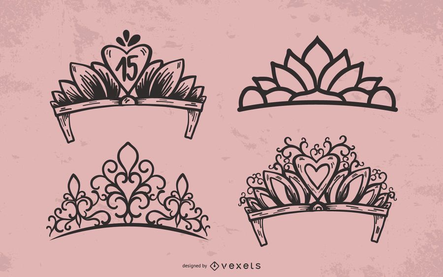 Tiara Handdrawn Set Tiara Handdrawn Set