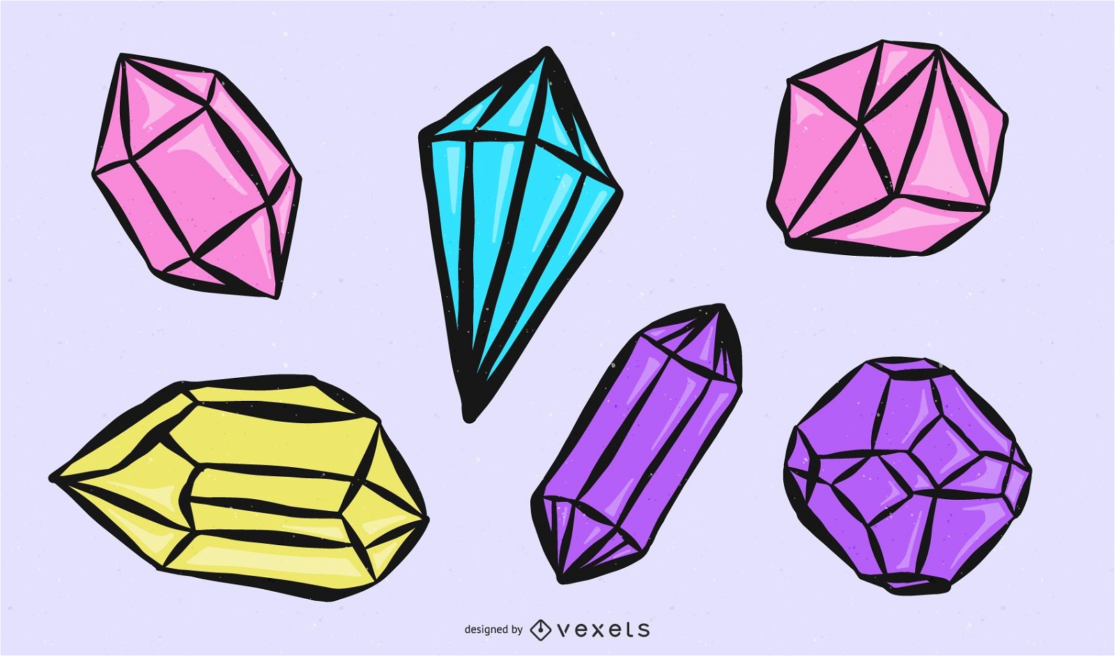 Conjunto de trazos de diamantes