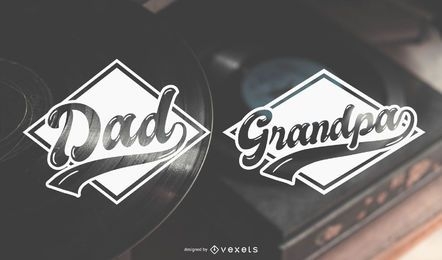 Dad and Grandpa Label Designs