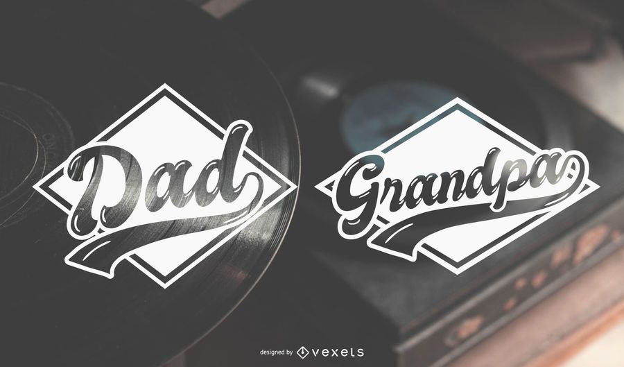 Papá y abuelo etiqueta diseños Papá y abuelo etiqueta diseños