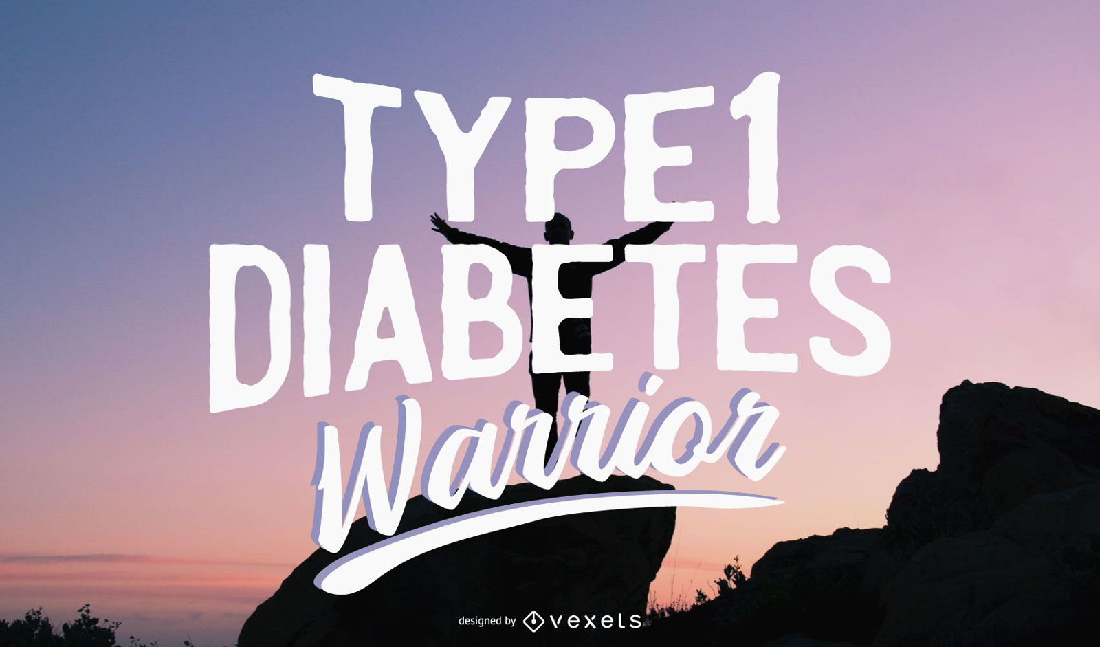 Ilustración del guerrero de la diabetes tipo 1