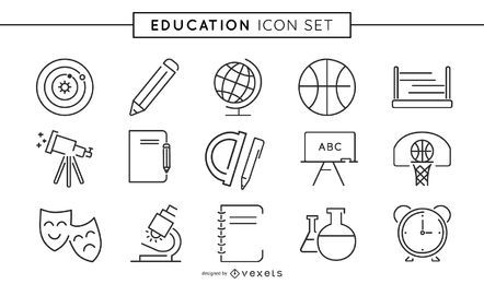 Conjunto de iconos de educación Conjunto de iconos de educación