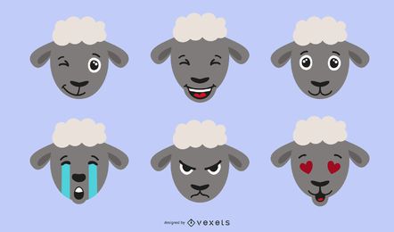 Ilustração emojis de ovelha
