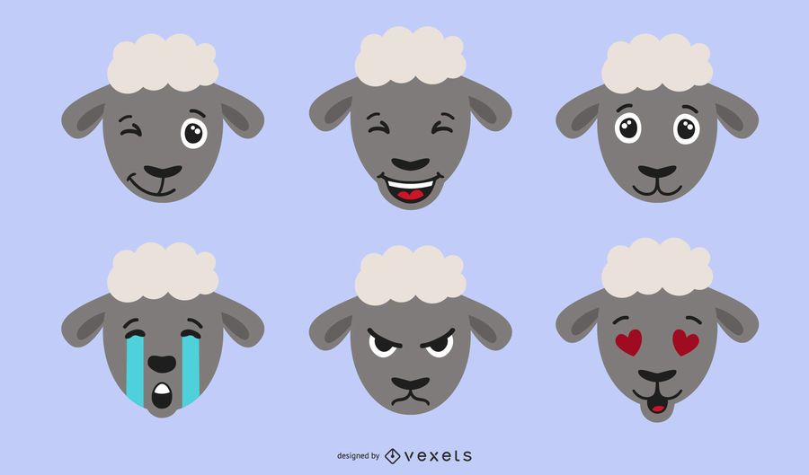 Sheep Emojis Illustration Sheep Emojis Illustration