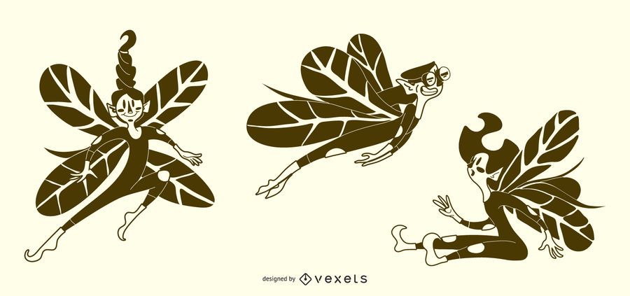 Fairy Illustrations Vector Set Fairy Illustrations Vector Set