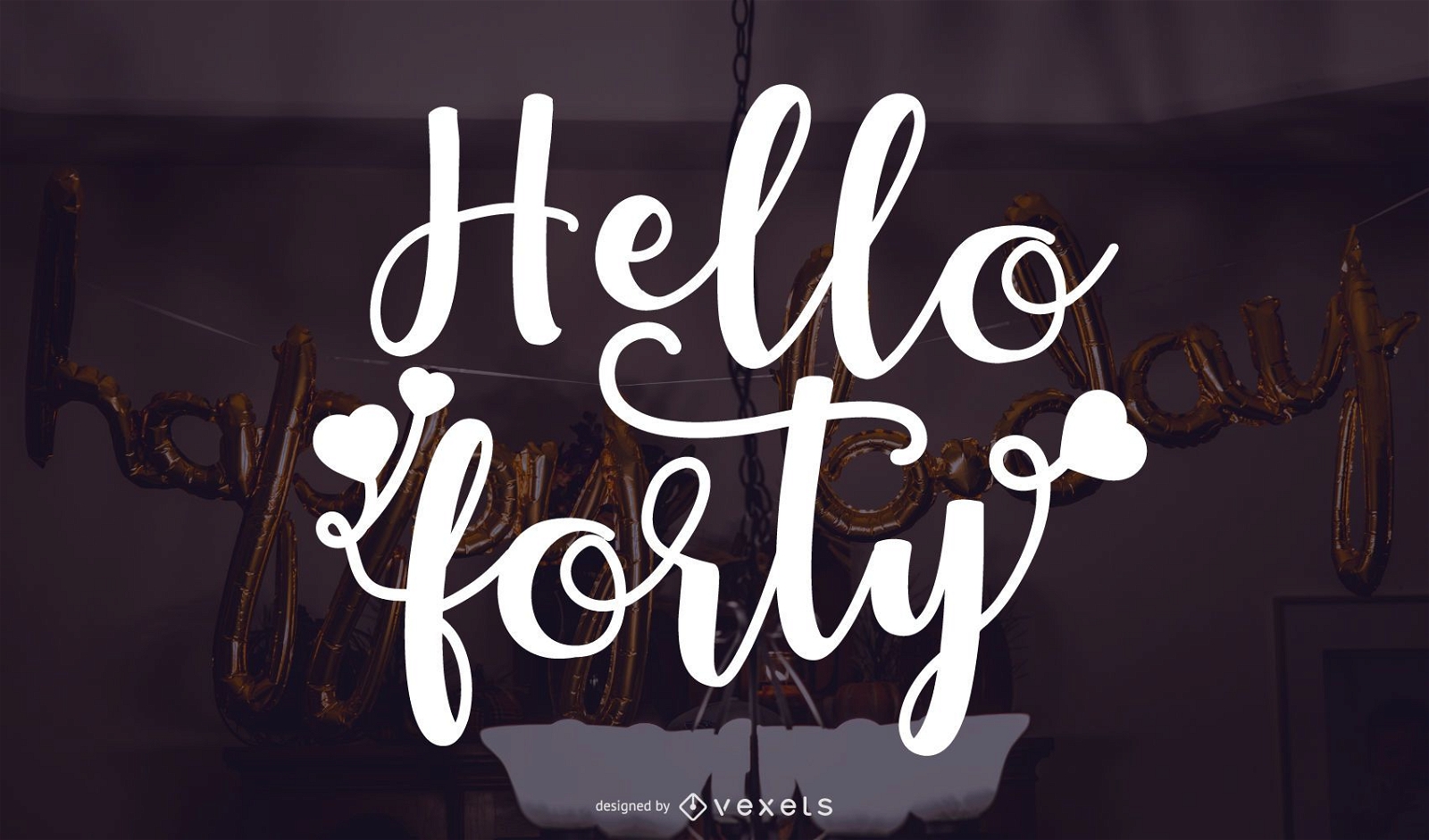 Hello Forty Background Design 