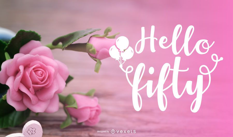 Hola cincuenta diseño floral de fondo Hola cincuenta diseño floral de fondo