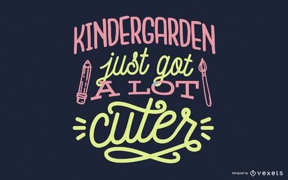 O jardim de infância acabou de ter um design de letras mais bonito