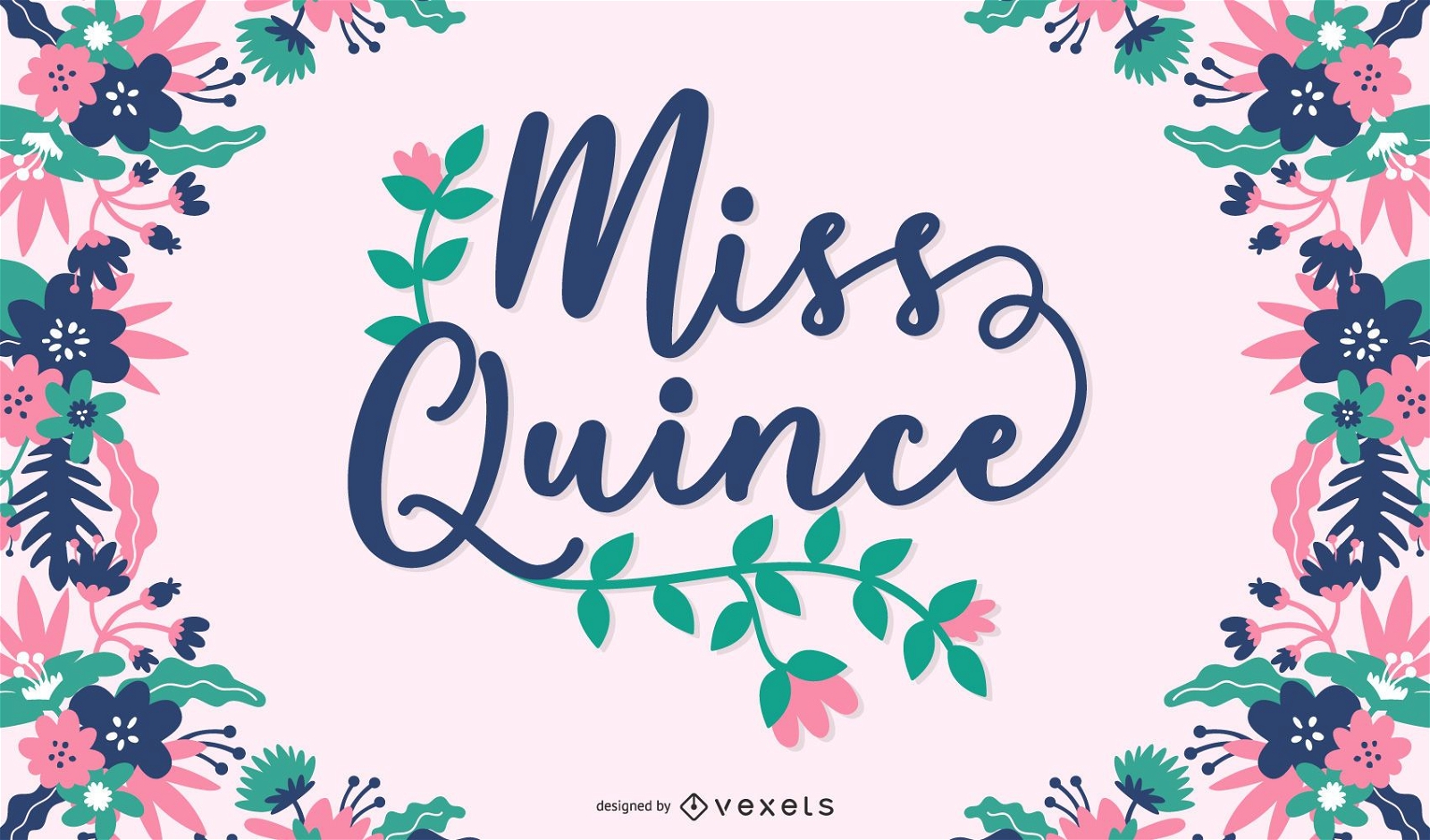 Miss quince lettering design