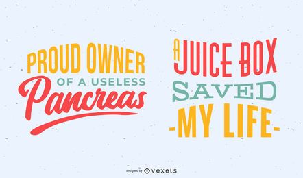 Diabetes support lettering set