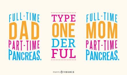 Diabetes lettering set