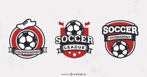 Soccer league badge set Soccer league badge set