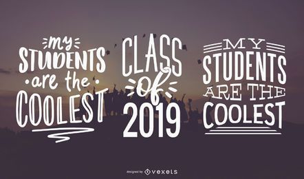 Coolest students lettering set Coolest students lettering set