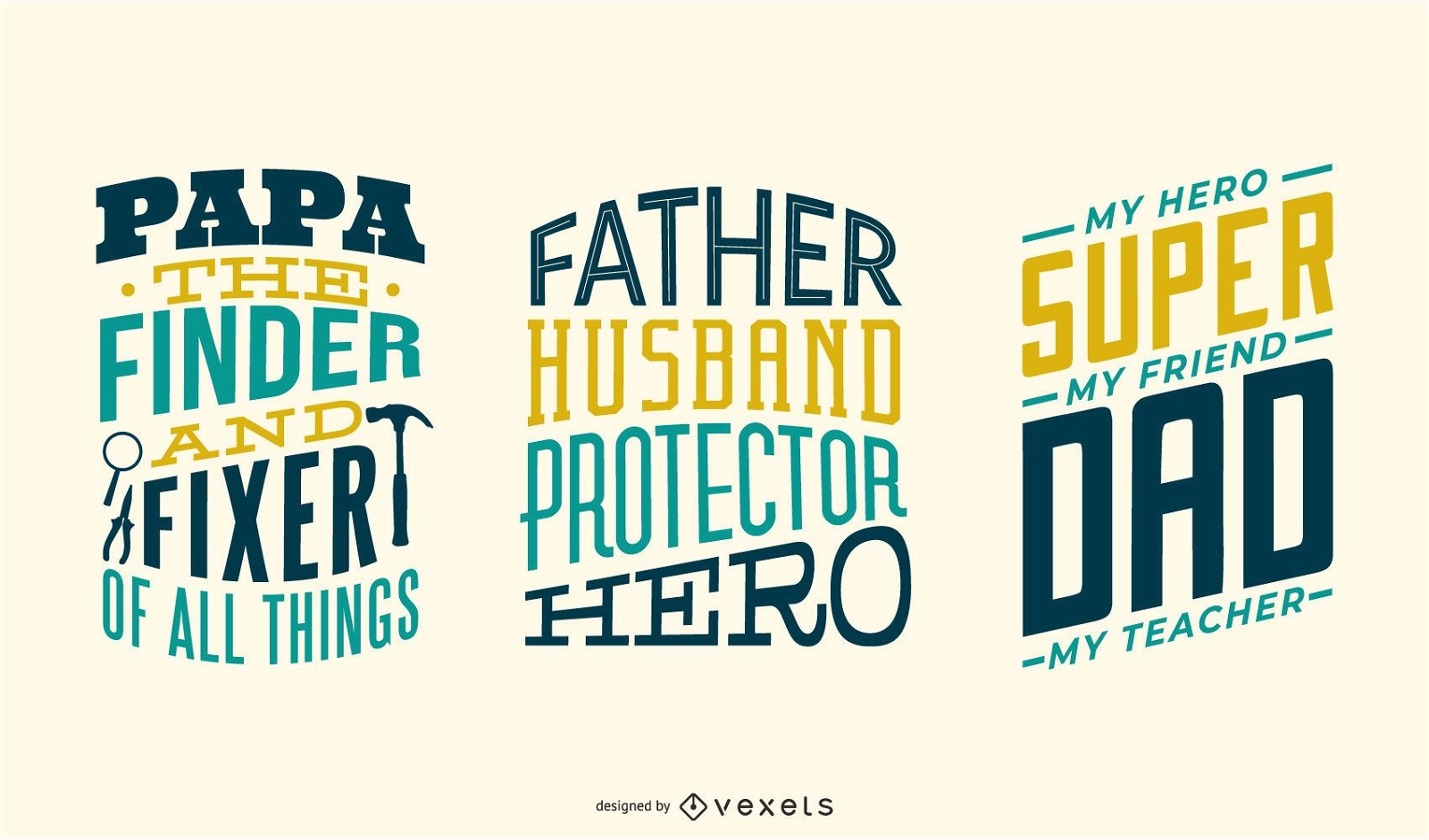 Father lettering set