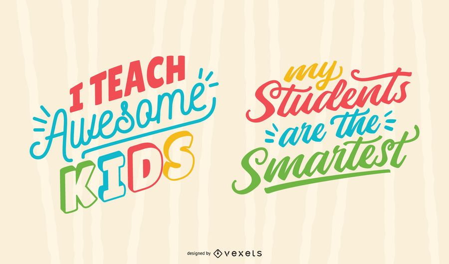 Awesome kids teacher lettering set Awesome kids teacher lettering set