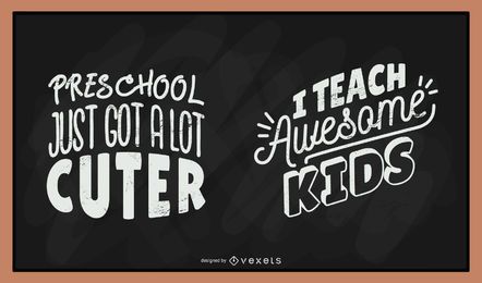 Teacher chalkboard lettering set Teacher chalkboard lettering set