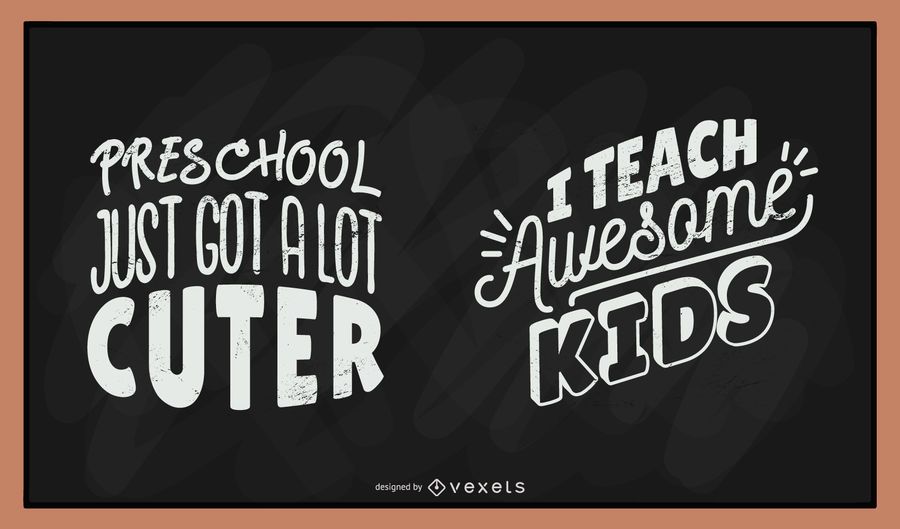 Teacher chalkboard lettering set Teacher chalkboard lettering set