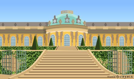 Sanssouci Palace Vector Design Sanssouci Palace Vector Design