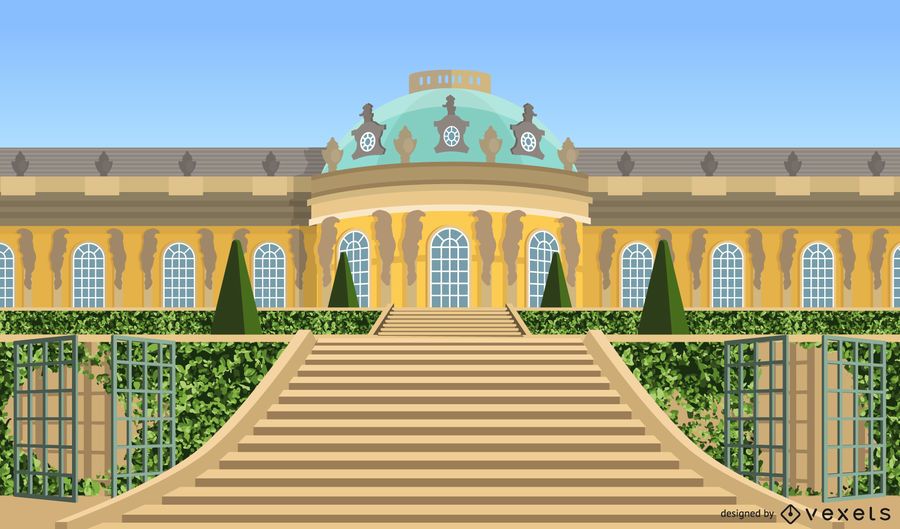 Sanssouci Palace Vector Design Sanssouci Palace Vector Design