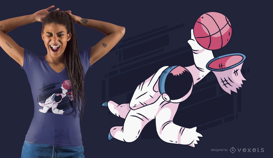 Diseño de camiseta de baloncesto astronauta. Diseño de camiseta de baloncesto astronauta.