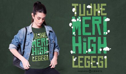 Design de camisetas com letras altas