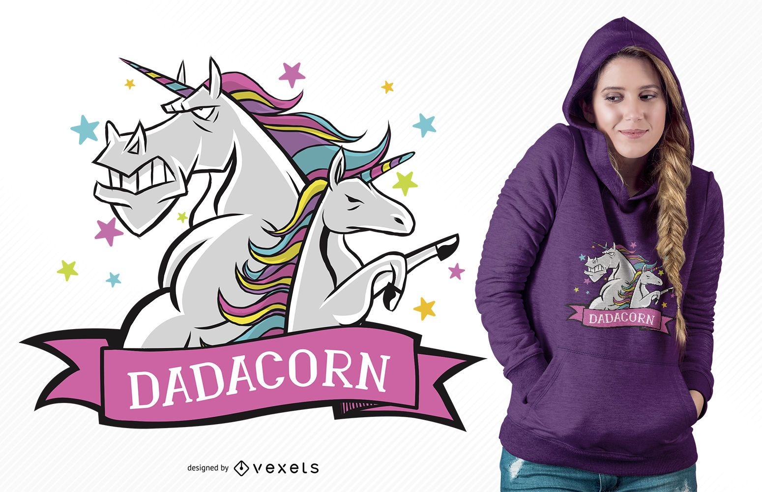 Daddy Unicorn T-shirt Design
