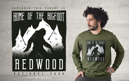Diseño de camiseta Redwood Park Diseño de camiseta Redwood Park
