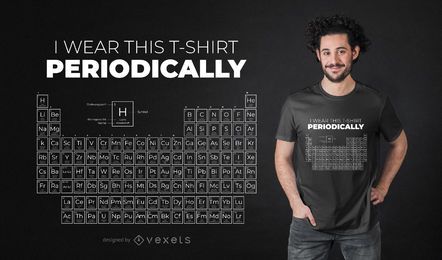 T-shirt de mesa periódica Design T-shirt de mesa periódica Design