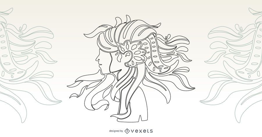 Artistic Hair Girl Stroke Vector Design Artistic Hair Girl Stroke Vector Design