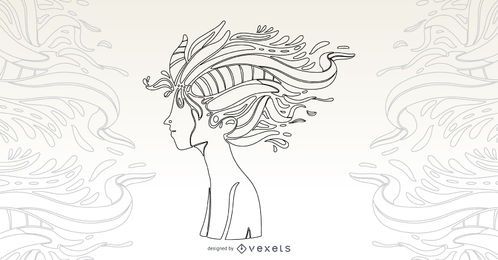 Naturjungen-Vektor-Illustration