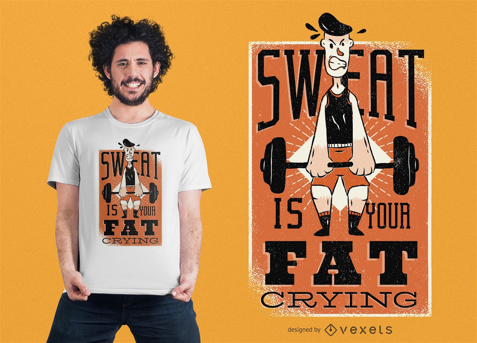 Sweat quote t-shirt design