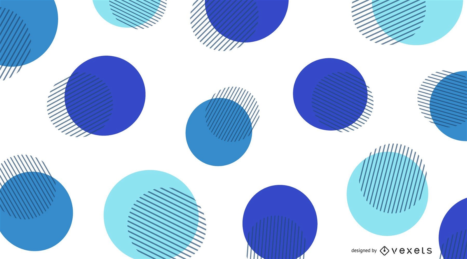 Abstract Blue Circles Background